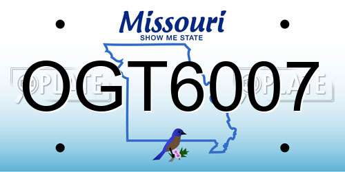 OGT6007 Missouri License Plate