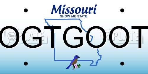 OGTGOOT Missouri License Plate