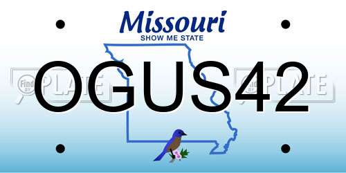 OGUS42 Missouri License Plate