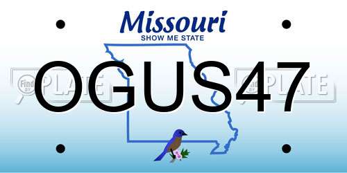 OGUS47 Missouri License Plate