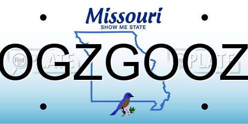 OGZGOOZ Missouri License Plate