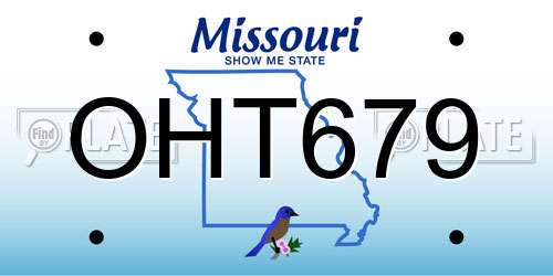 OHT679 Missouri License Plate