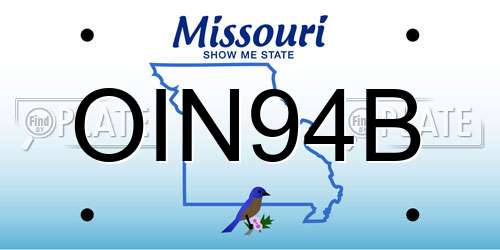 OIN94B Missouri License Plate