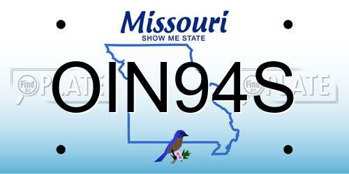 OIN94S Missouri License Plate