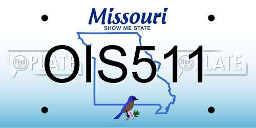 OIS511 Missouri License Plate
