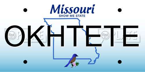 OKHTETE Missouri License Plate