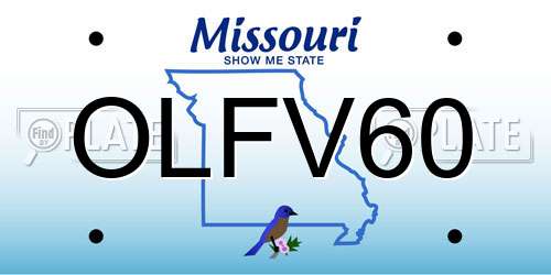 OLFV60 Missouri License Plate