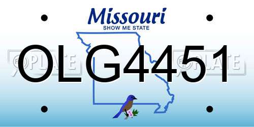 OLG4451 Missouri License Plate