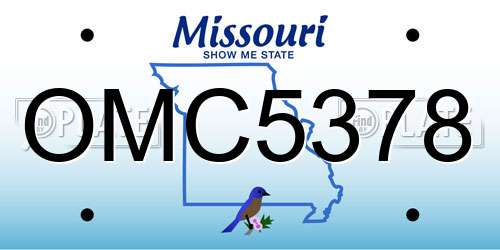 OMC5378 Missouri License Plate