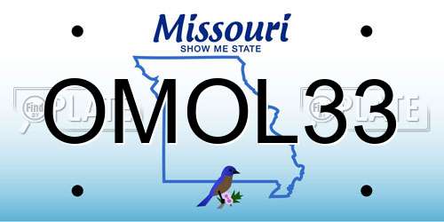 OMOL33 Missouri License Plate