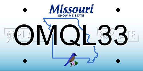 OMQL33 Missouri License Plate