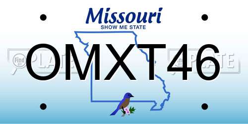 OMXT46 Missouri License Plate