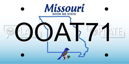 OOAT71 Missouri License Plate