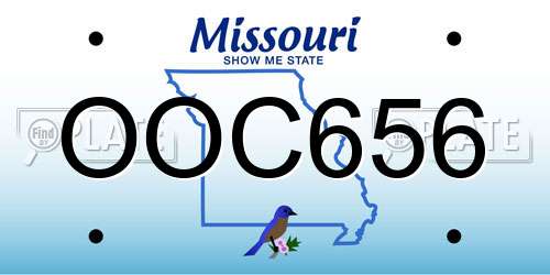 OOC656 Missouri License Plate