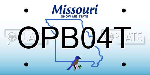 OPB04T Missouri License Plate