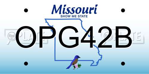 OPG42B Missouri License Plate