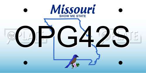 OPG42S Missouri License Plate