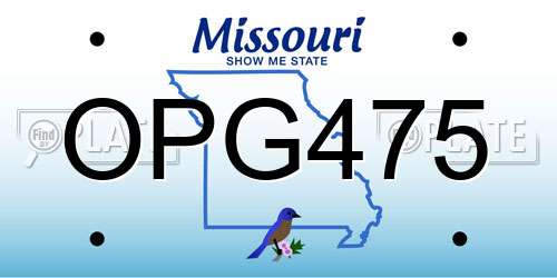 OPG475 Missouri License Plate