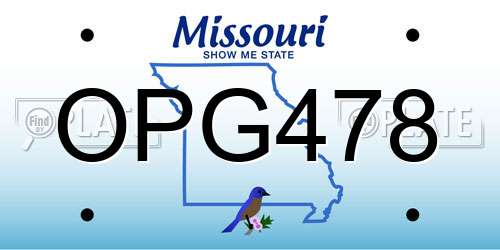 OPG478 Missouri License Plate