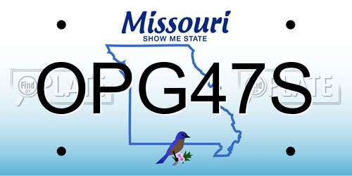 OPG47S Missouri License Plate