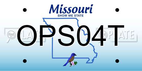 OPS04T Missouri License Plate