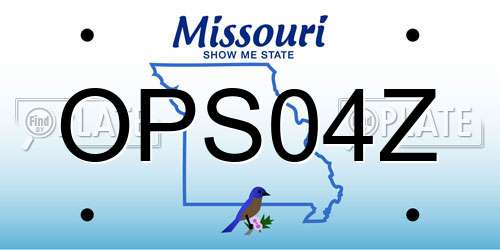 OPS04Z Missouri License Plate