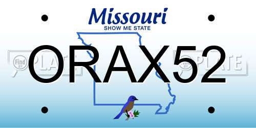 ORAX52 Missouri License Plate