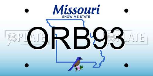 ORB93 Missouri License Plate