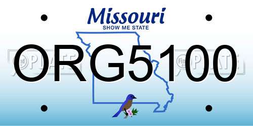 ORG5100 Missouri License Plate
