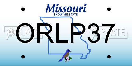 ORLP37 Missouri License Plate