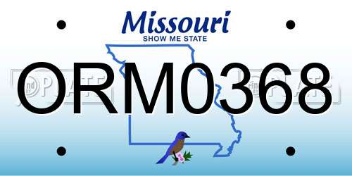 ORM0368 Missouri License Plate