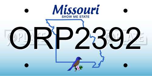 ORP2392 Missouri License Plate