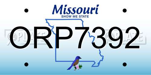 ORP7392 Missouri License Plate