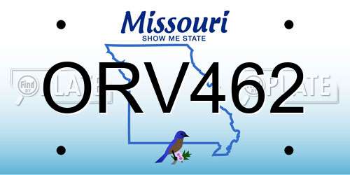 ORV462 Missouri License Plate