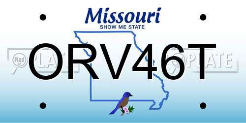 ORV46T Missouri License Plate