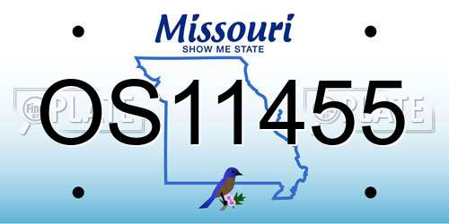 OS11455 Missouri License Plate