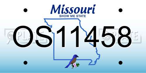 OS11458 Missouri License Plate
