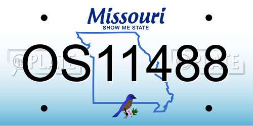 OS11488 Missouri License Plate