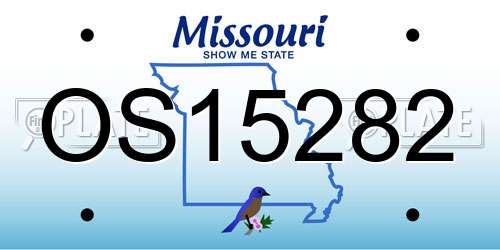 OS15282 Missouri License Plate
