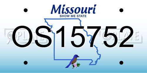 OS15752 Missouri License Plate