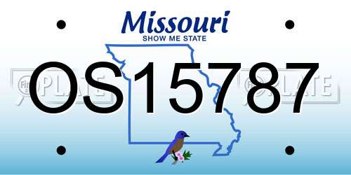 OS15787 Missouri License Plate