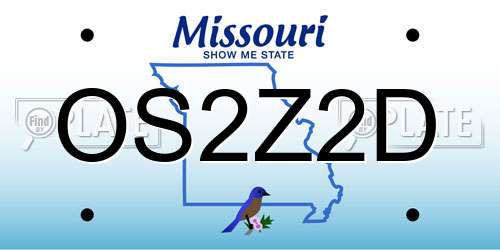 OS2Z2D Missouri License Plate
