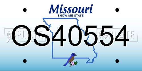 OS40554 Missouri License Plate