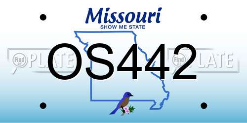 OS442 Missouri License Plate