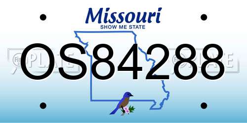 OS84288 Missouri License Plate