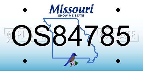 OS84785 Missouri License Plate