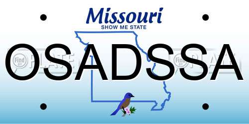 OSADSSA Missouri License Plate