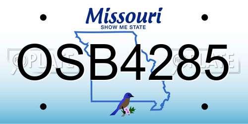 OSB4285 Missouri License Plate