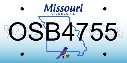 OSB4755 Missouri License Plate