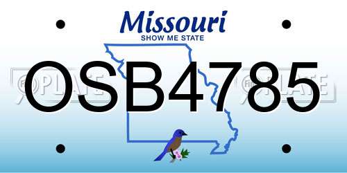 OSB4785 Missouri License Plate